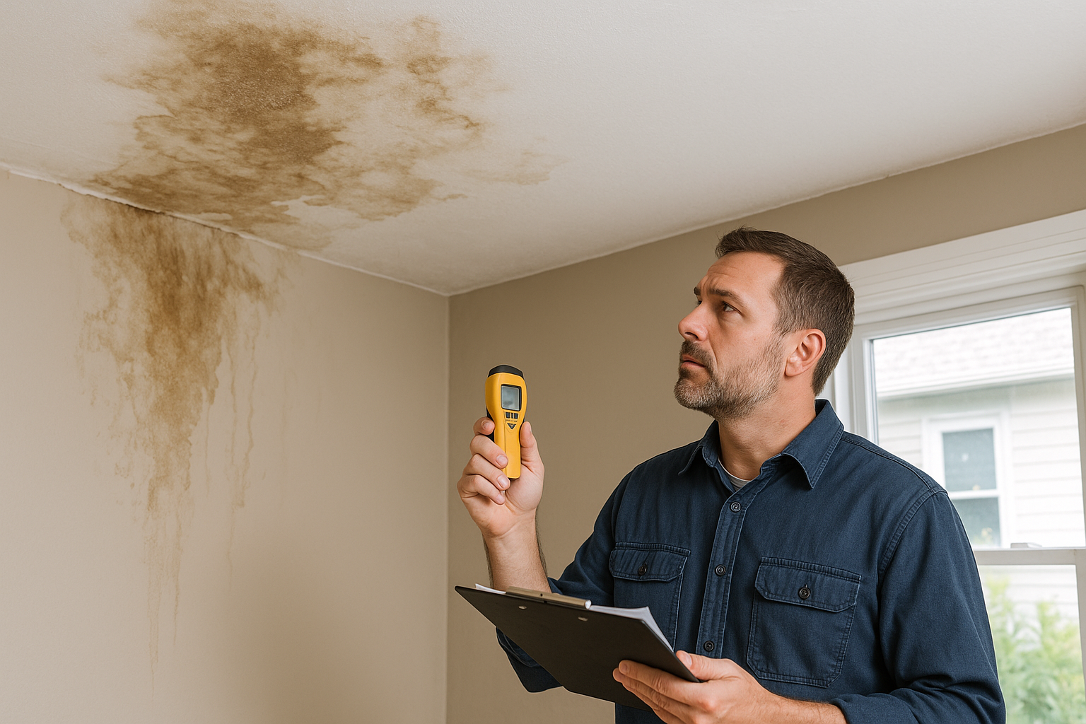 Inspecting home exterior